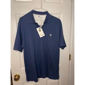 Dark Blue BMW Men Polo - Shirt